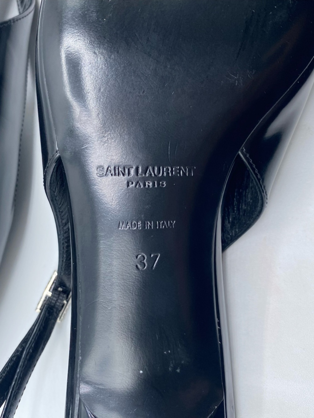 Saint Laurent Cherish Slingback Pumps with Crystal Accents - Picture 12 of 16